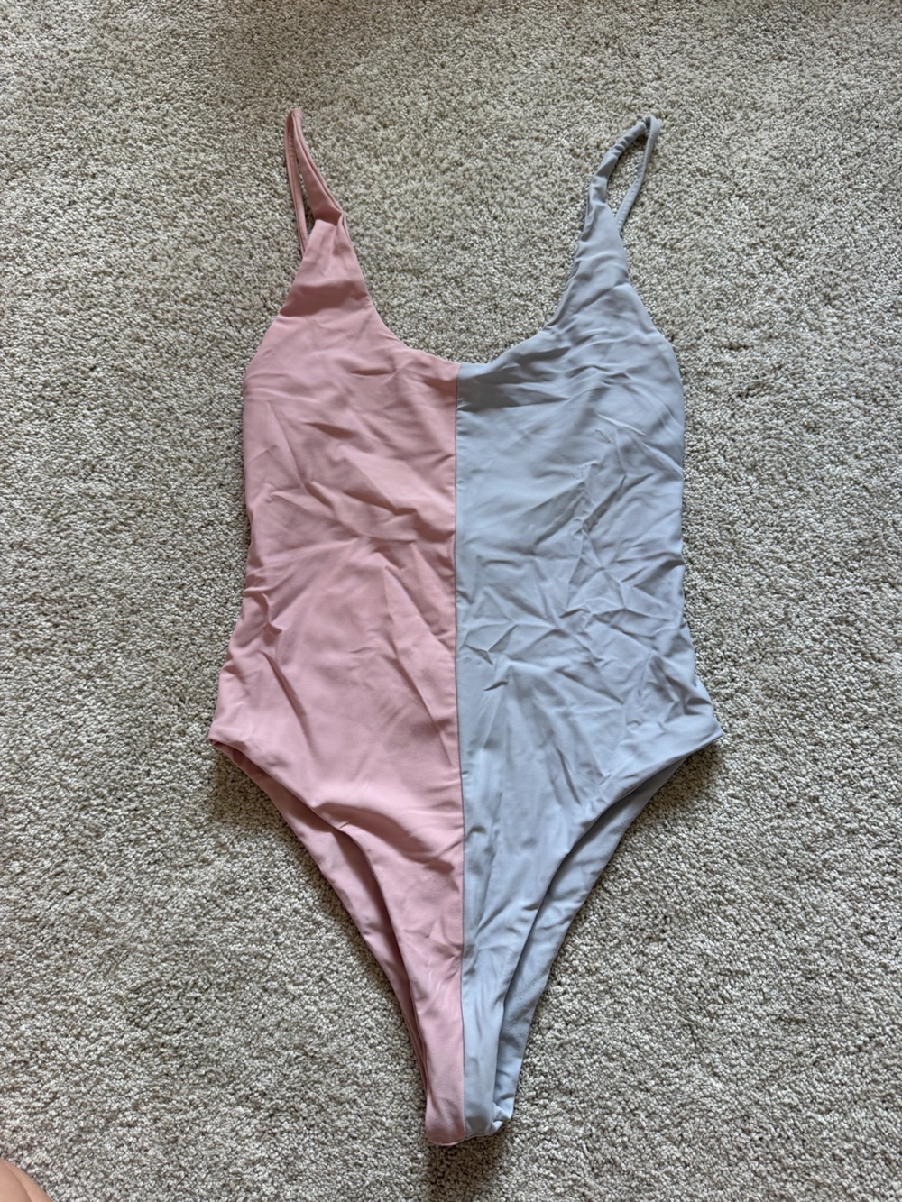 High-rise Double Lined - Pink/Blue One Piece Suit